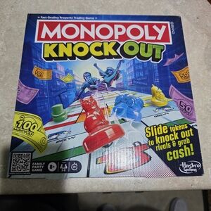 Hasbro Monopoly Knock Out Game - Red and Blue